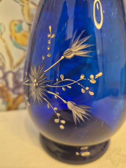 Antique Bristol Blue Jack in the Pulpit Vase