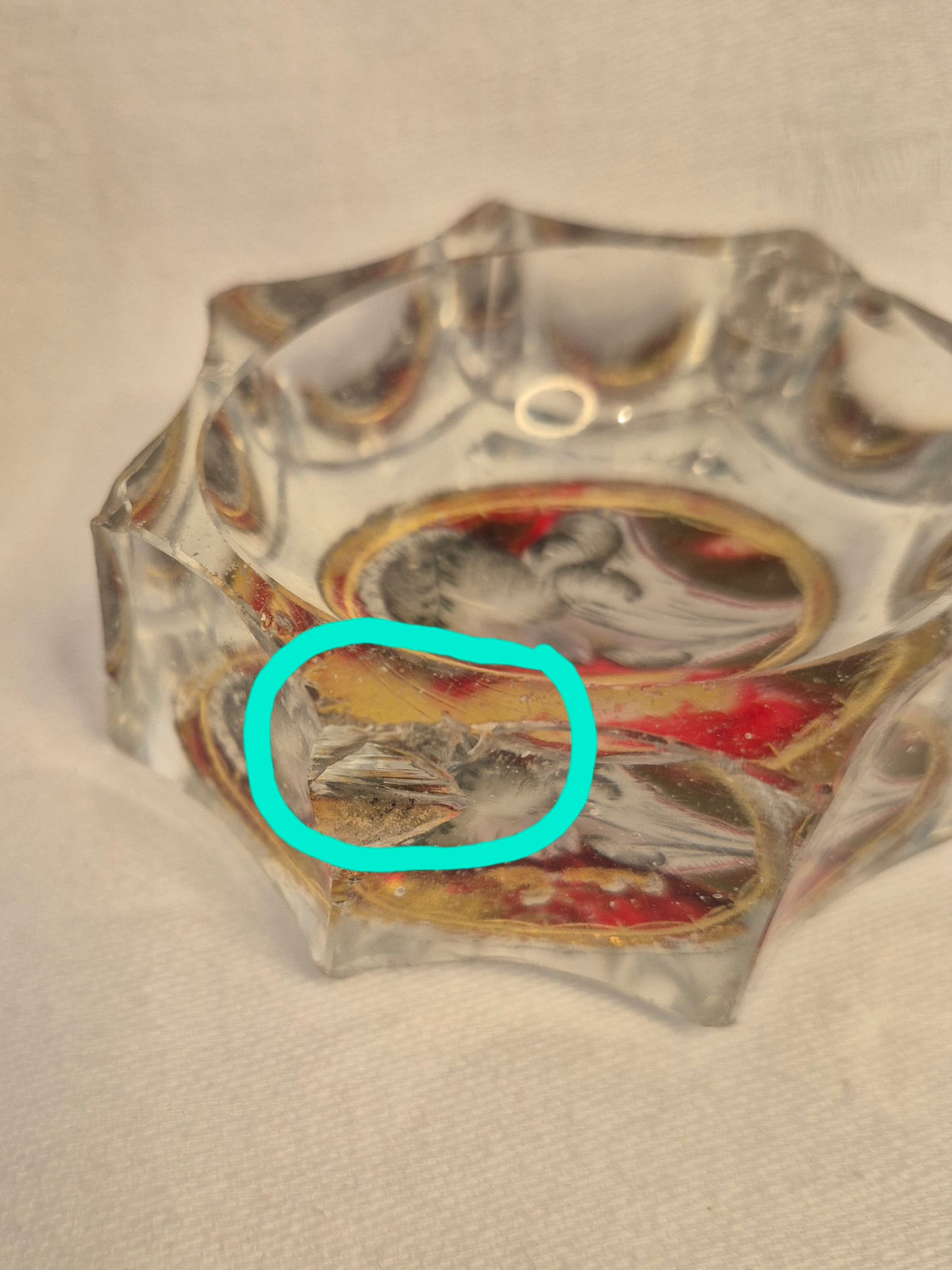 A Pair of 18th Century Glass Lovers Salts