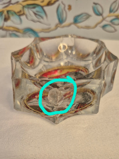 A Pair of 18th Century Glass Lovers Salts