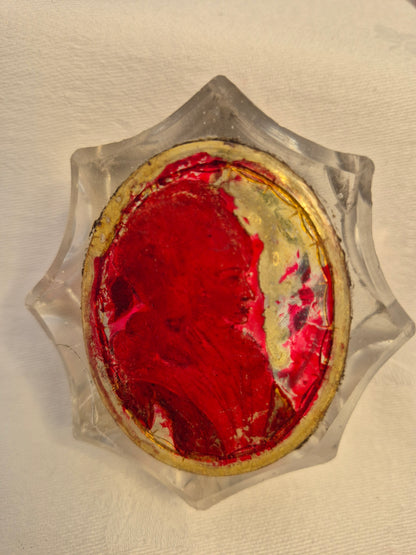 A Pair of 18th Century Glass Lovers Salts