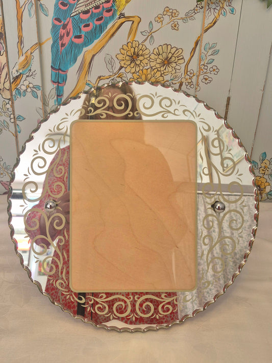 An Art Deco Mirrored Picture Frame