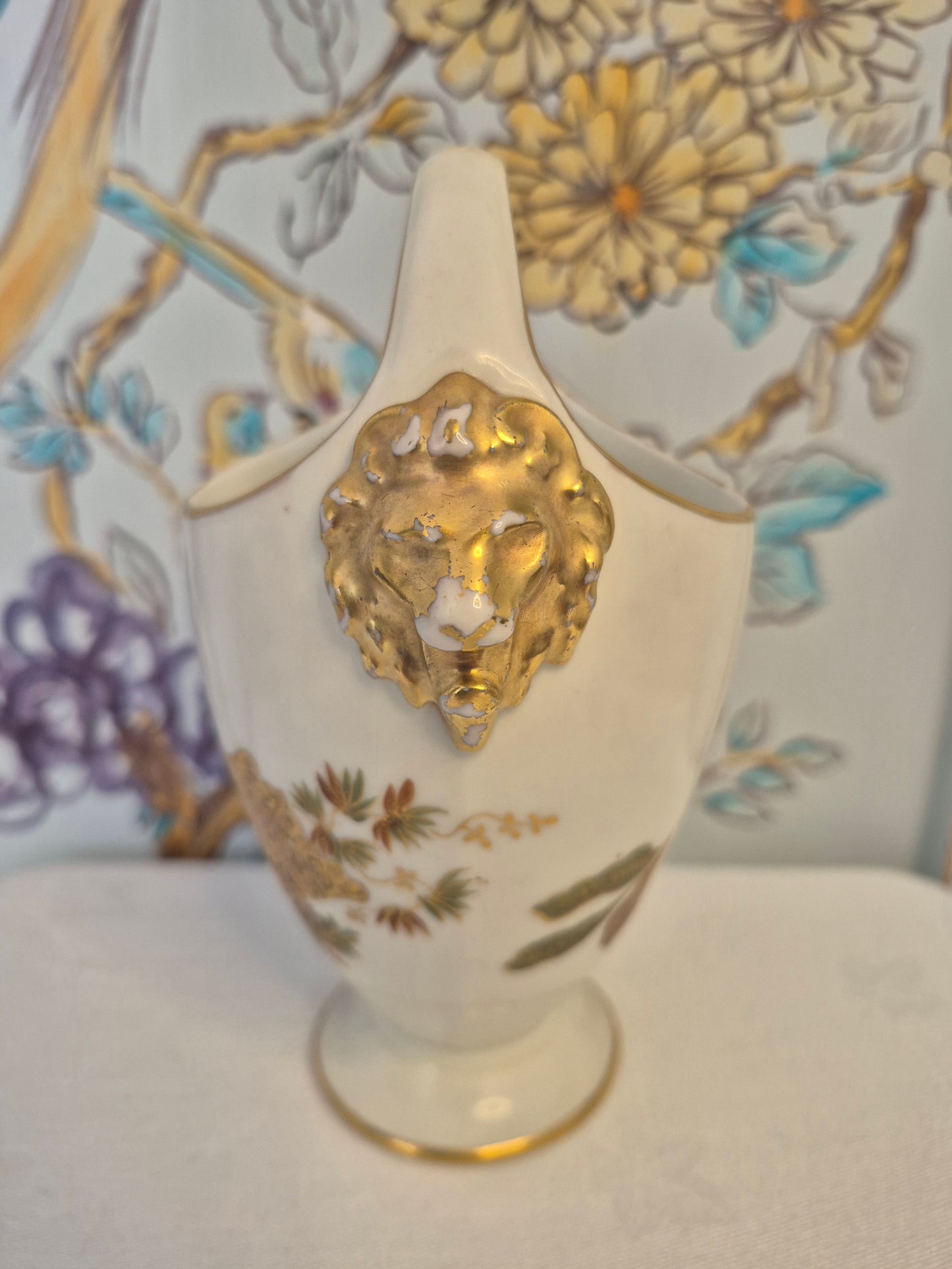 Lanternier and Breuil Porcelain Basket Vase c1885-1887