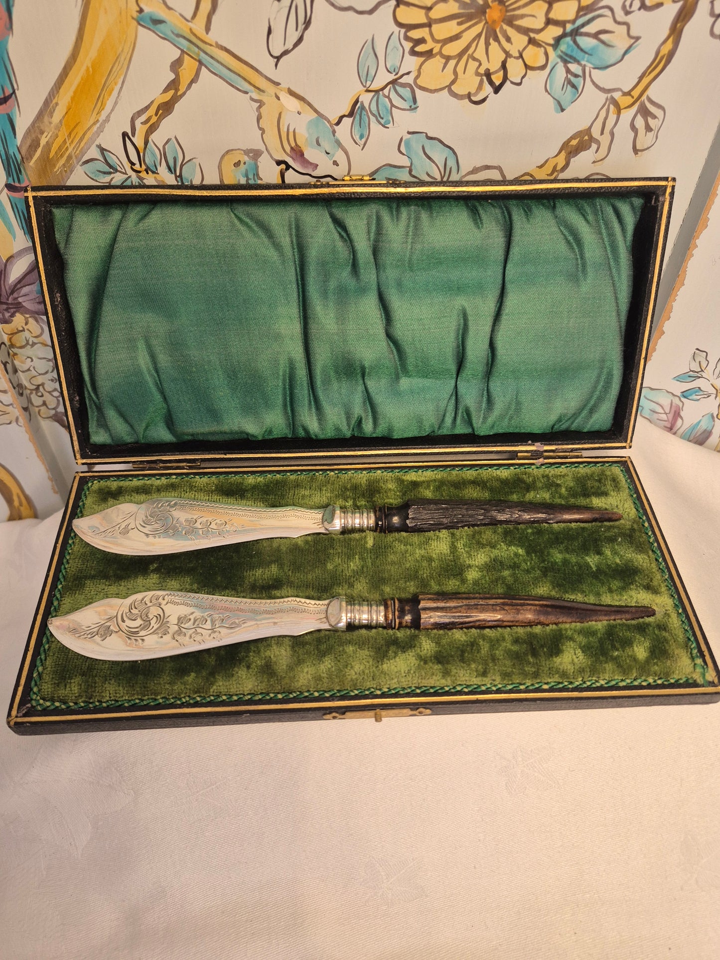 Antique Butter Knives, Horn Handled