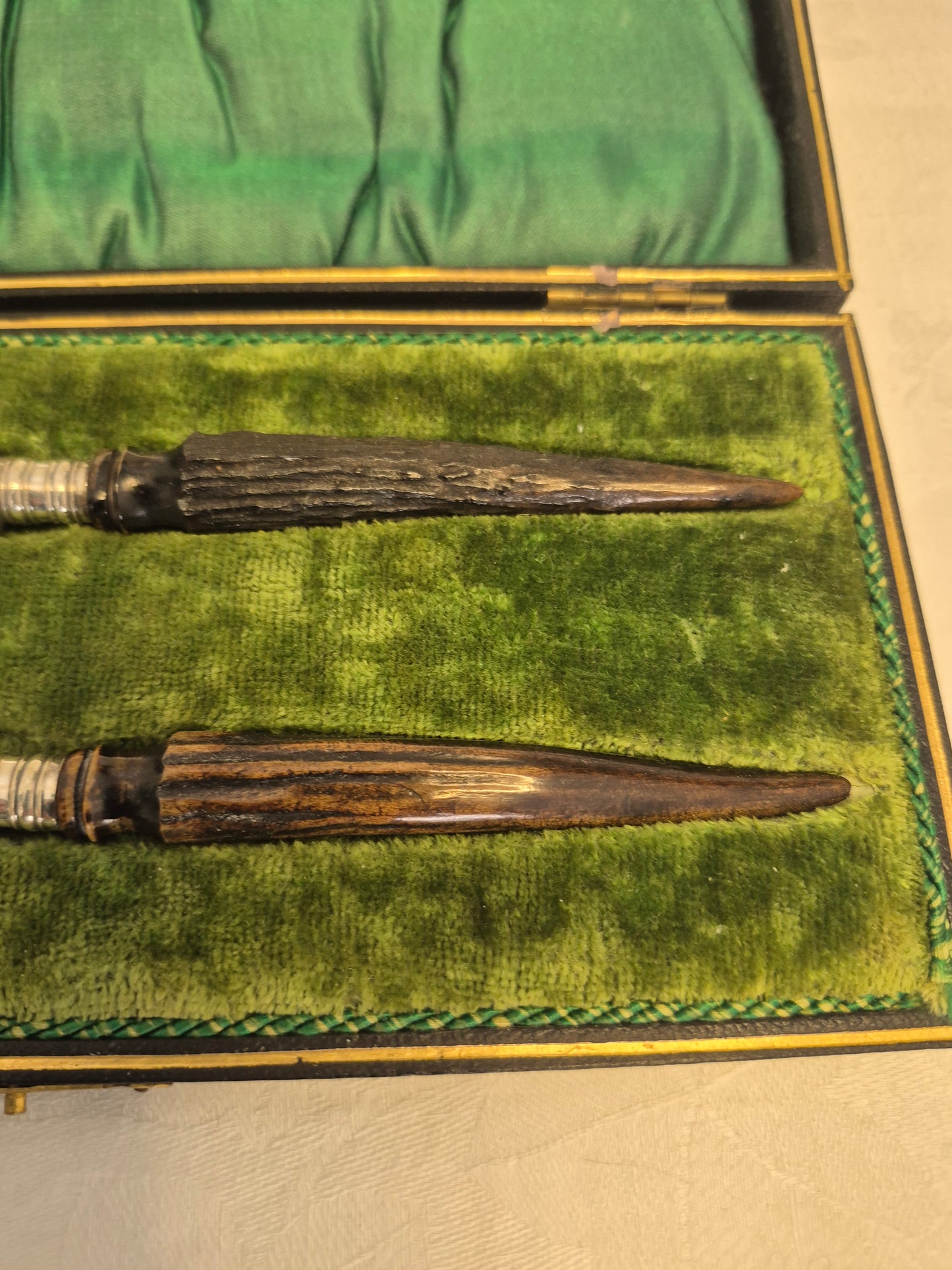 Antique Butter Knives, Horn Handled