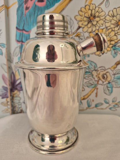 Art Deco Cocktail Shaker, Silver Plated, from the Plato range designed by David Hollander