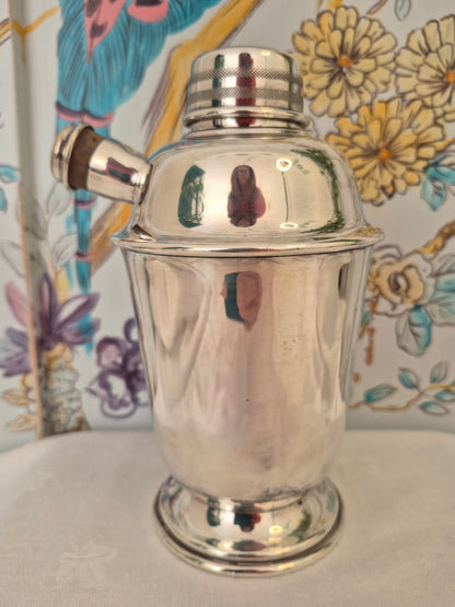 Art Deco Cocktail Shaker, Silver Plated, from the Plato range designed by David Hollander
