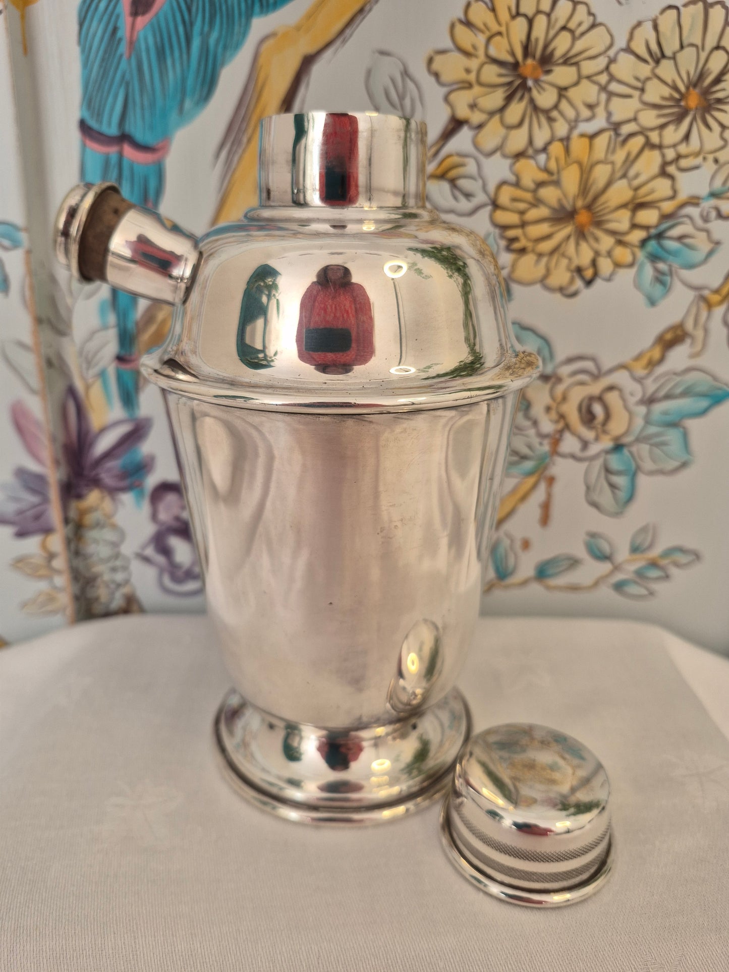Art Deco Cocktail Shaker, Silver Plated, from the Plato range designed by David Hollander