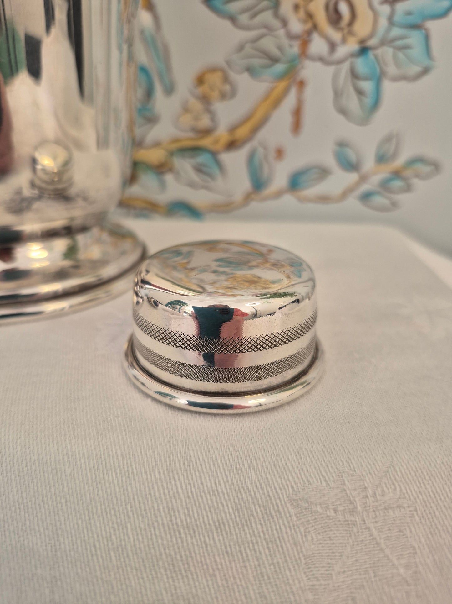 Art Deco Cocktail Shaker, Silver Plated, from the Plato range designed by David Hollander