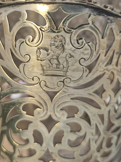 Antique Silver Plated Triple Wine Bottle Holder