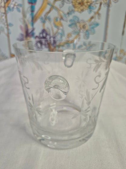 An Antique Etched Glass Ice Bucket