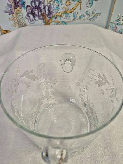 An Antique Etched Glass Ice Bucket