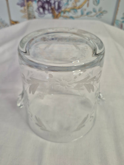 An Antique Etched Glass Ice Bucket