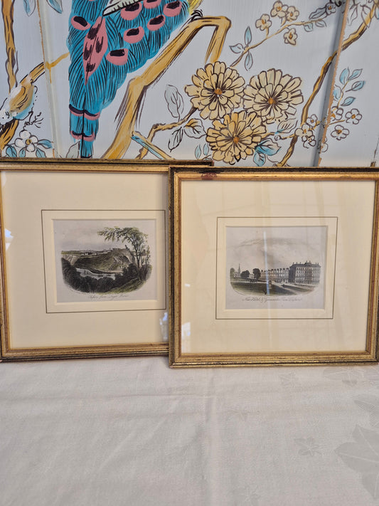 Pair of Antique Engravings of Bristol, England