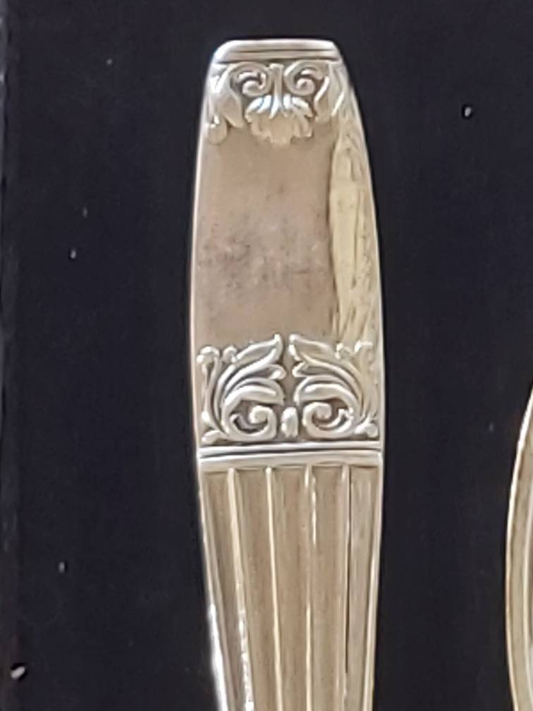Elkington Silver Plated Fork and Spoon Christening Set in Original Box