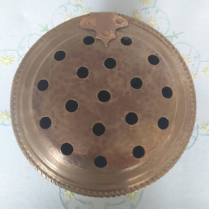An Antique Copper Foot Warmer