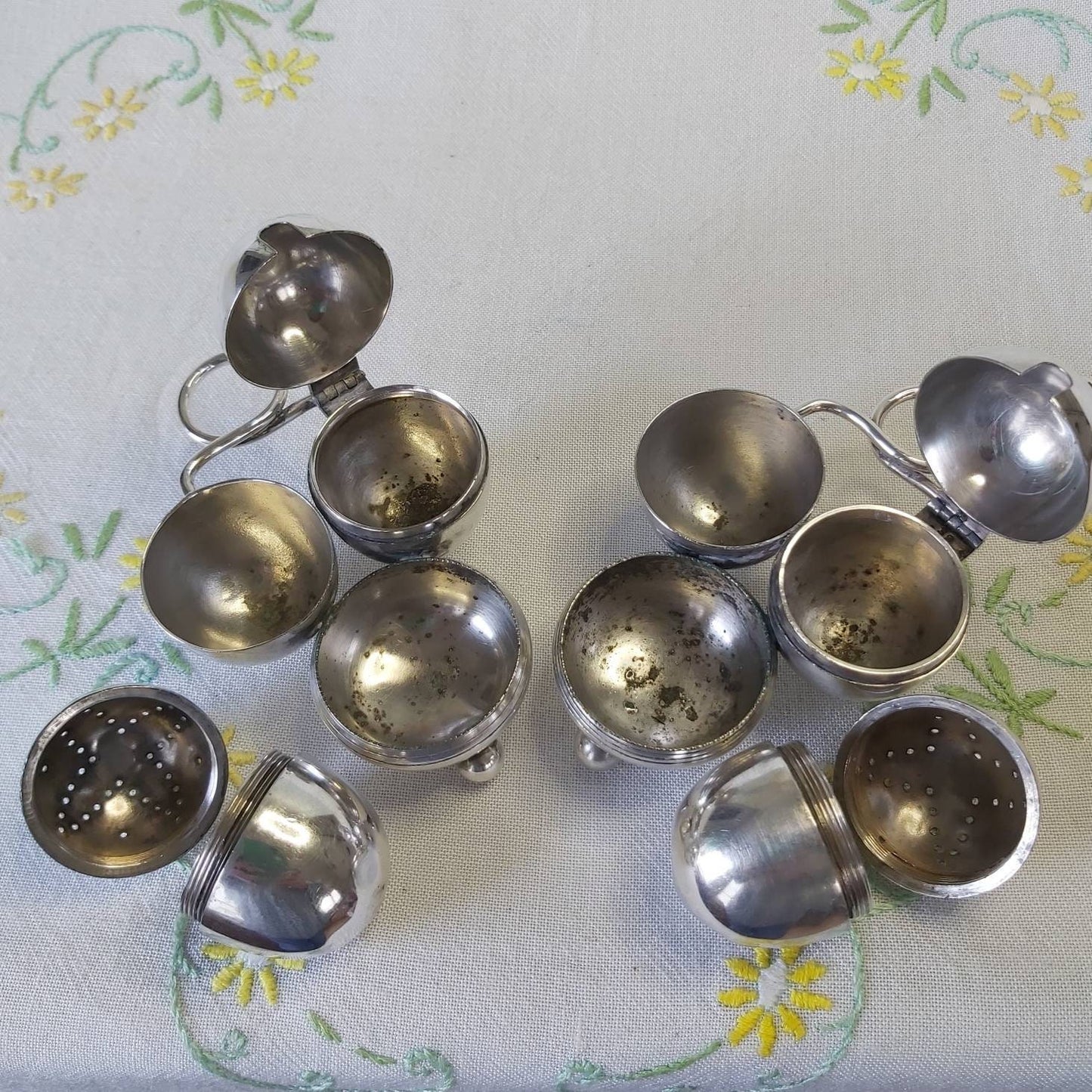 An Antique Mappin and Webb Cruet Set c1900