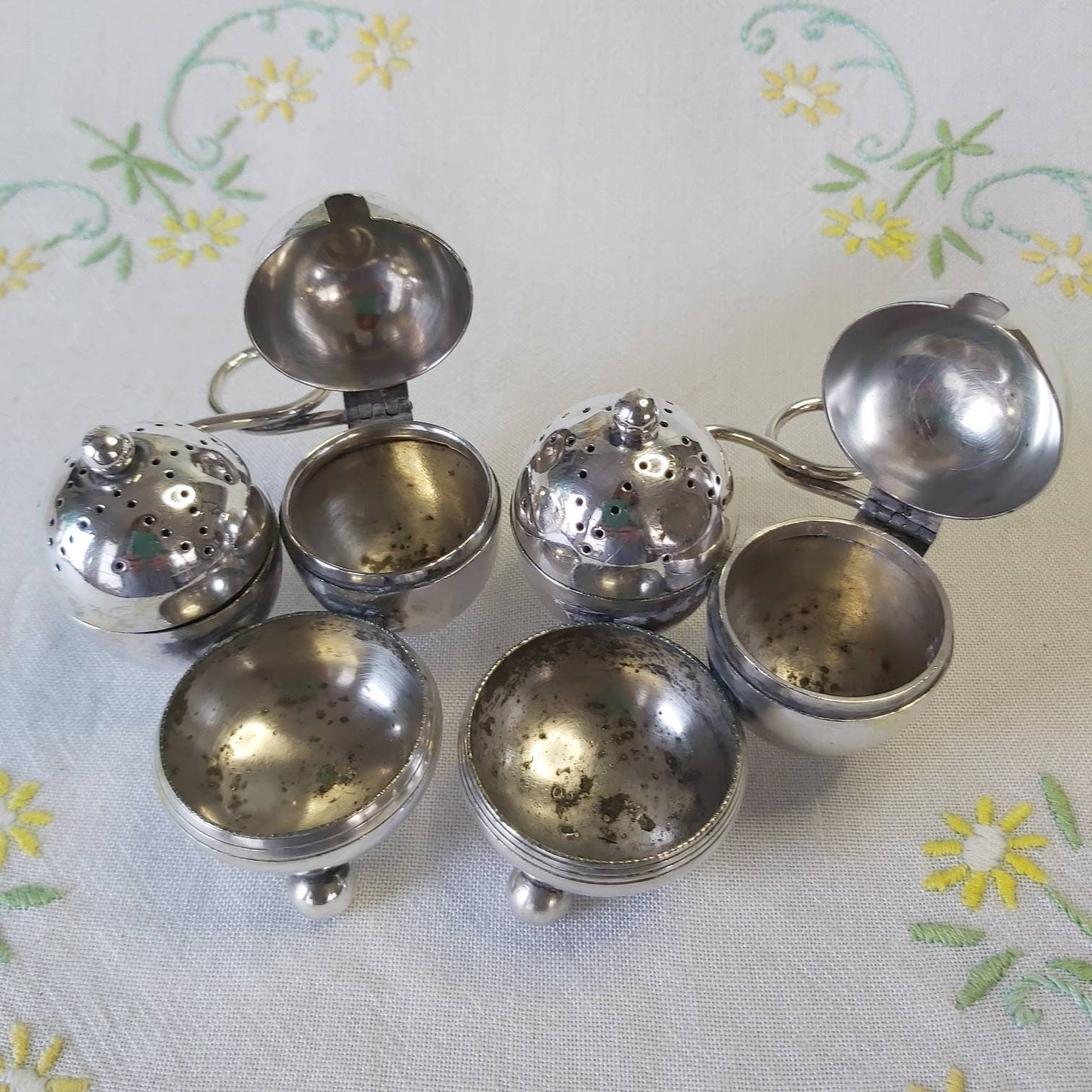 An Antique Mappin and Webb Cruet Set c1900