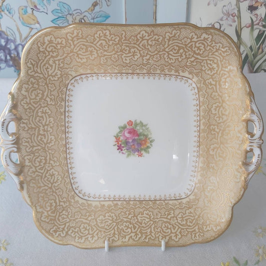 An Antique Cake or Sandwich Plate by George Jones c1900