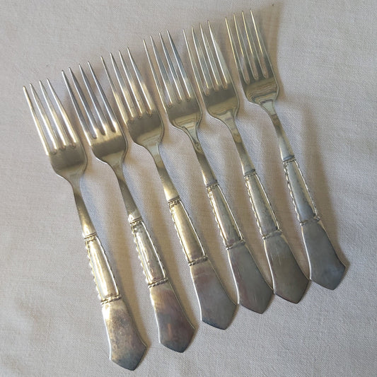 Cohr Fredericia Silver Plated Dinner Forks, Set of Six
