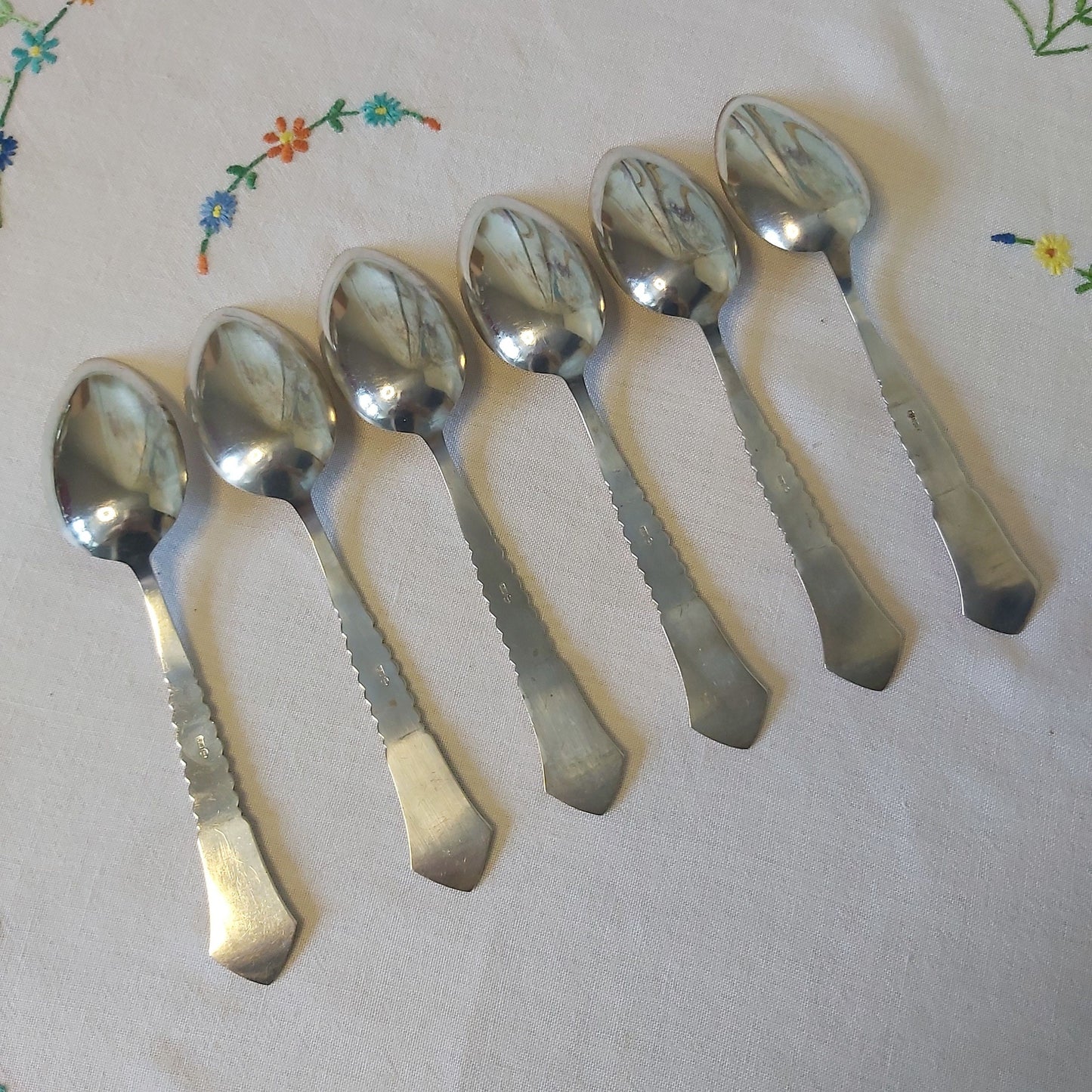 Cohr Fredericia Silver Plated Dessert Spoons, Set of Six