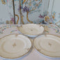 Antique White and Gold Porcelain Comport and Serving Dishes