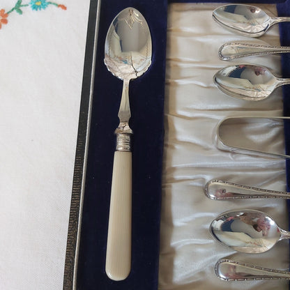 Antique Silver Plated Afternoon Tea Flatware Set c1900