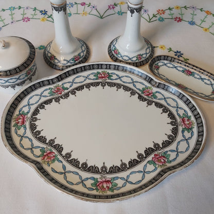 Vintage Adderleys Mersey Pattern Dressing Table Set
