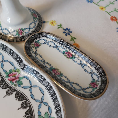 Vintage Adderleys Mersey Pattern Dressing Table Set
