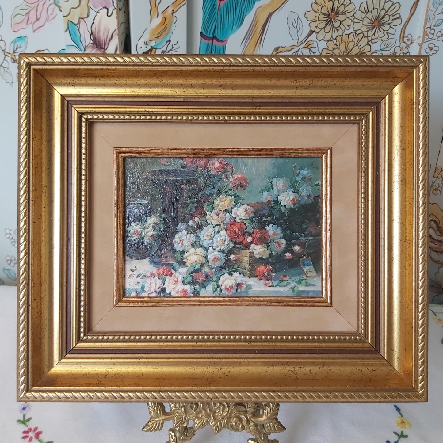 Painting of Roses in a Flower Shop