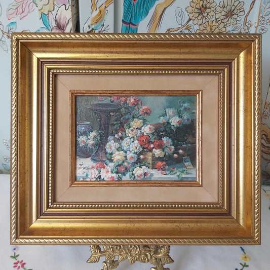 Painting of Roses in a Flower Shop