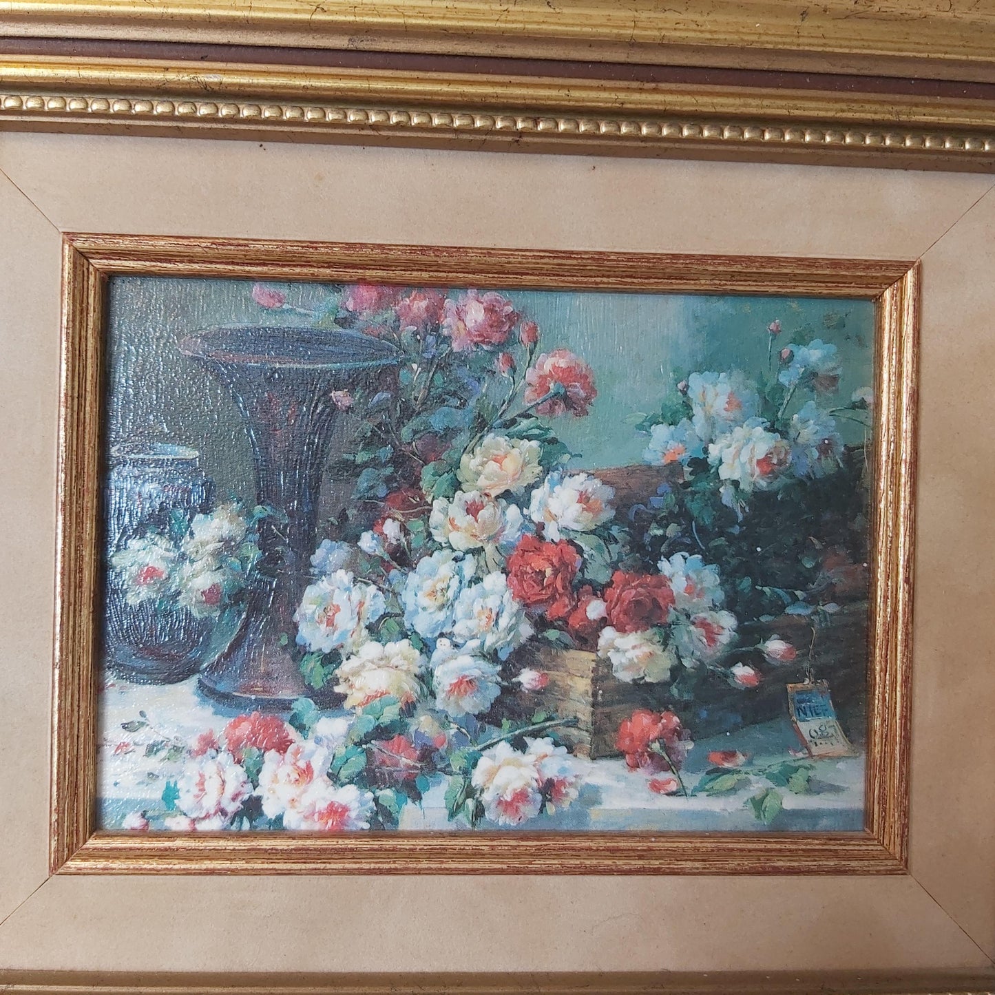Painting of Roses in a Flower Shop