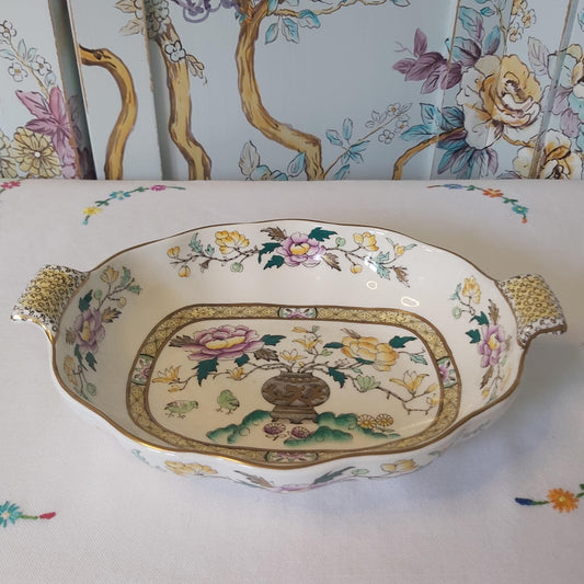 Mason's Ashworth Brothers Chinese Peony Bowl or Serving Dish c1940s