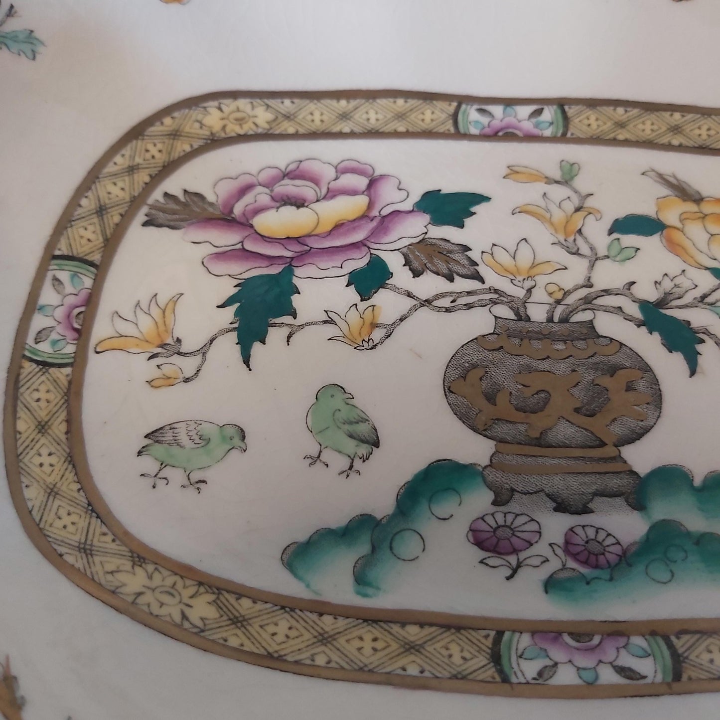 Mason's Ashworth Brothers Chinese Peony Bowl or Serving Dish c1940s