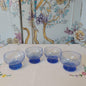 Set of Four Blue Art Deco Liqueur Glasses