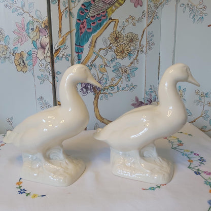 French Art Deco Duck Figure by Sarreguemines