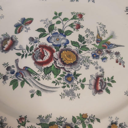Antique Keeling and Co Losol Ware Asiatic Pheasant Large Platter c1910