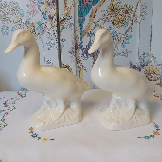 French Art Deco Duck Figure by Sarreguemines