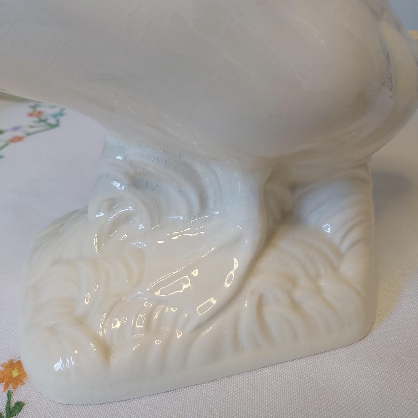 French Art Deco Duck Figure by Sarreguemines