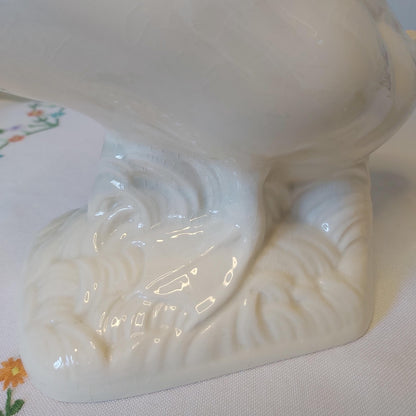 French Art Deco Duck Figure by Sarreguemines