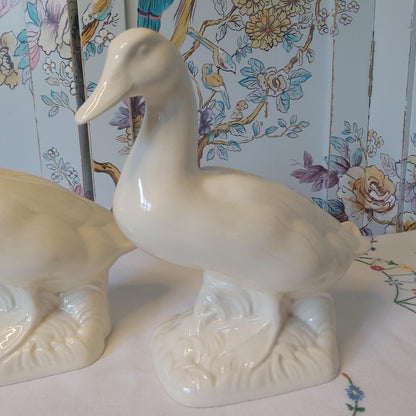 French Art Deco Duck Figure by Sarreguemines