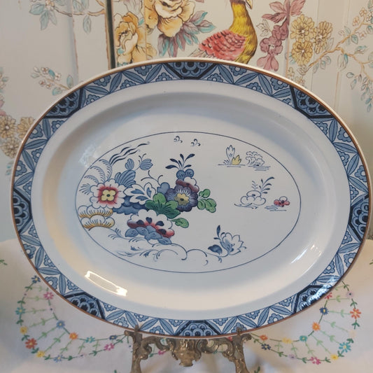 Large Antique Platter by Booths in the Netherlands Pattern