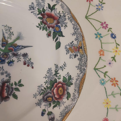 Antique Keeling and Co Losol Ware Asiatic Pheasant Large Platter c1910