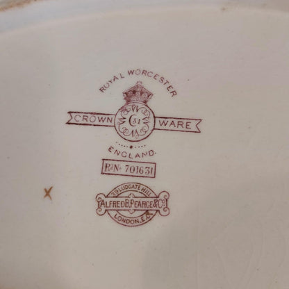Royal Worcester Crown Ware Serving Dish c1900