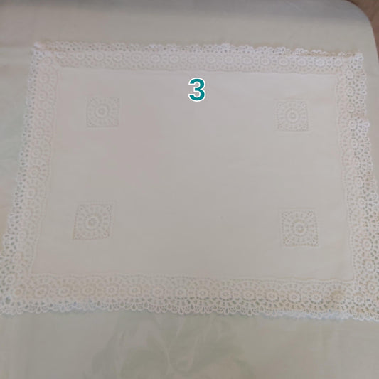 Vintage Handmade Nightwear Cases, Embroidered and Trimmed with Lace