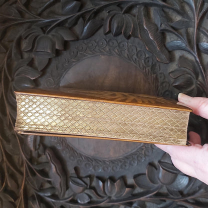 Antique Mauchline Ware or Fern Ware Book, The Poetical Works of Sir Walter Scott