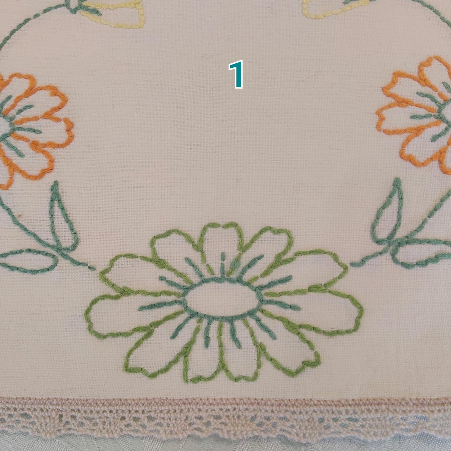 Vintage Handmade Nightwear Cases, Embroidered and Trimmed with Lace