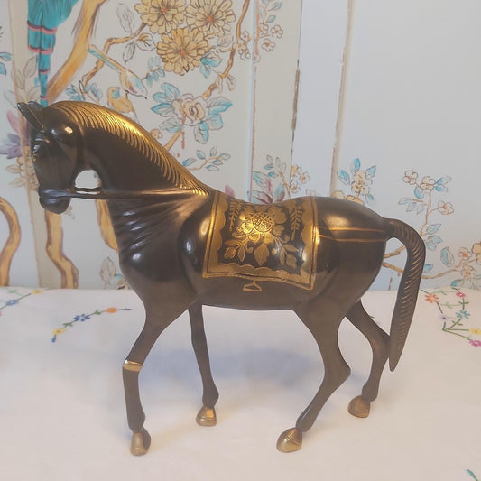 A Cast Bronze Figure of a Horse