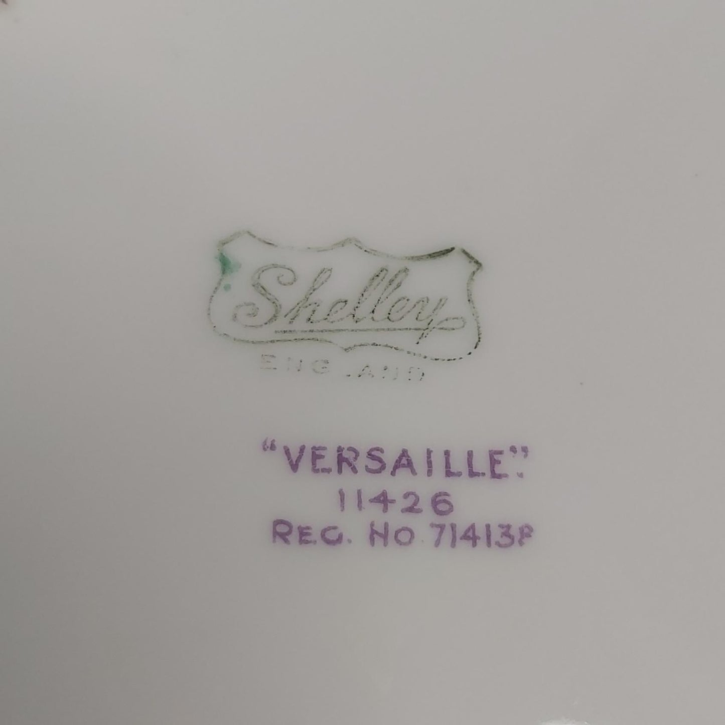 Shelley Porcelain Versaille Trio c1930s