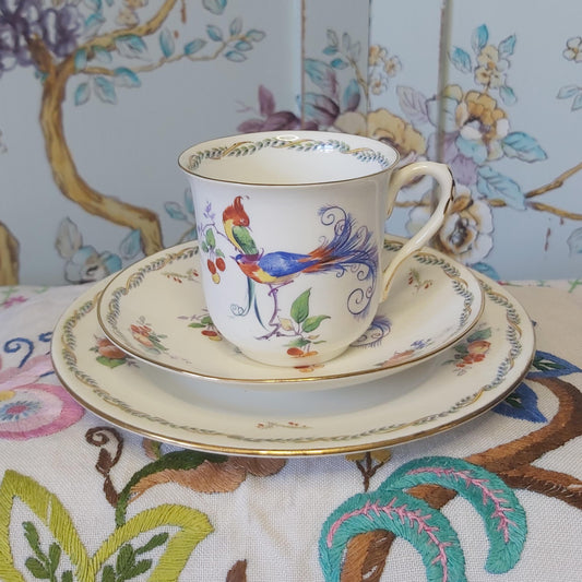 Shelley Porcelain Versaille Trio c1930s