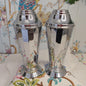 A Pair of Chrome Art Deco Vases